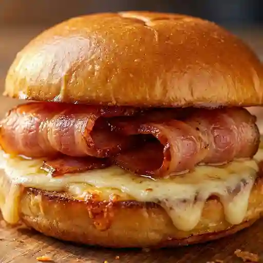 Sándwich de tocineta crocante con queso