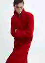 Abrigo Carmin Rojo Talla L Mujer Mango