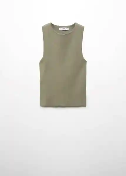 Top Hernan Khaki Talla 24 Mujer Mango