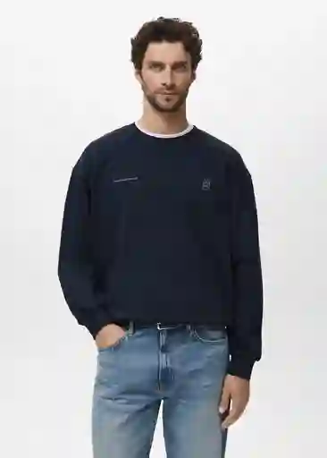 Buzo Sudadera Brooklyn Navy Talla M Hombre Mango
