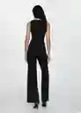 Enterizo Minimal Negro Talla XS Mujer Mango