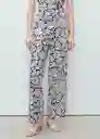 Pantalón Coco Crudo Talla L Mujer Mango