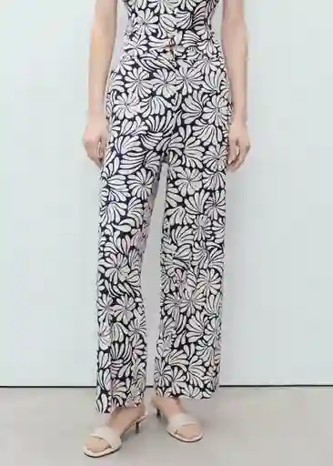 Pantalón Coco Crudo Talla L Mujer Mango