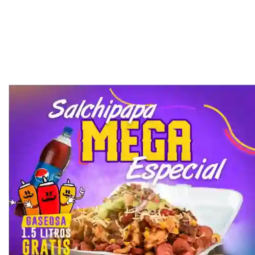 Salchipapa Mega Especial con Gaseosa