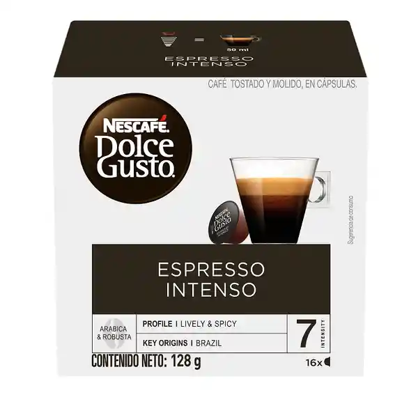 Cápsulas de Café NESCAFÉ DOLCE GUSTO Espresso Intenso x 128g