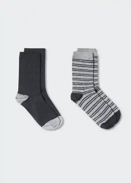 Pack Calcetines Miguel Gris Oscuro Vigoré Talla 21 Niños Mango