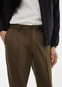 Pantalón Pluto Khaki Talla 40 Hombre Mango