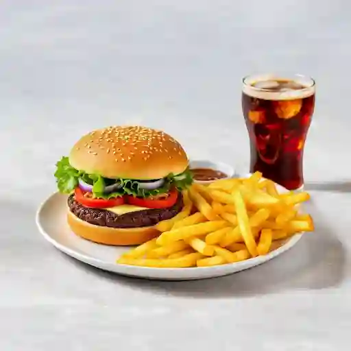 Combo Hamburguesa, Gaseosa, Papas 1