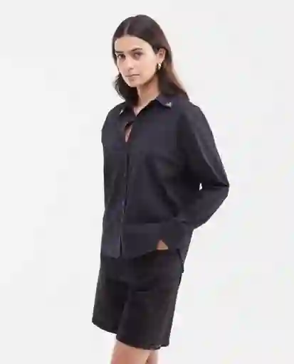 Camisa Essential Poplin Negro Sombrío Ultraoscuro M Chevignon