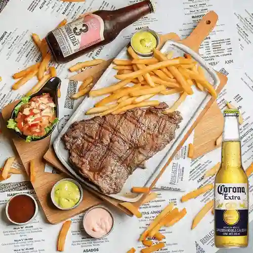 Combo Carne Asada + Cerveza Corona Bot. 355ml