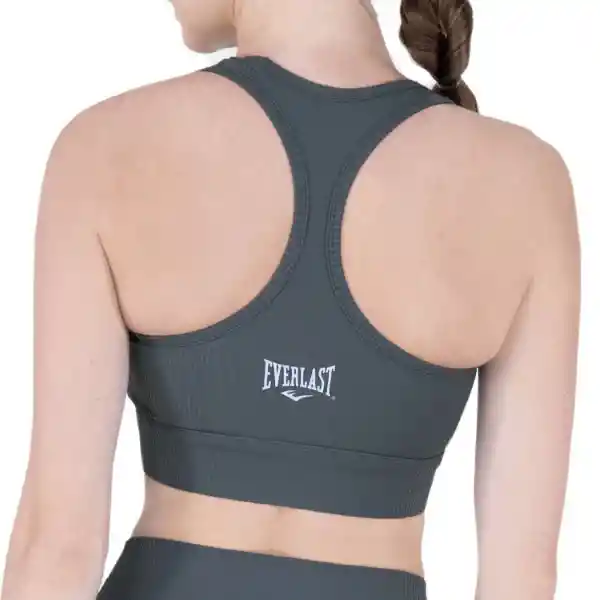 Top Deportivo Ribbed Gris Talla S Everlast