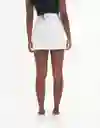 Falda Mujer Blanco Talla 2 American Eagle