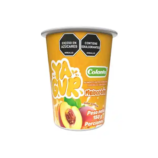 Colanta Yagur Alimento Lácteo Melocotón Vaso