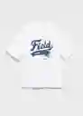 Camiseta Park1 Blanco Talla 08 Niños Mango