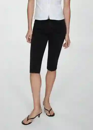 Jean Lora Tejano Negro Talla 34 Mujer Mango