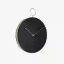 Inkanta Reloj de Pared Hook Negro Metal