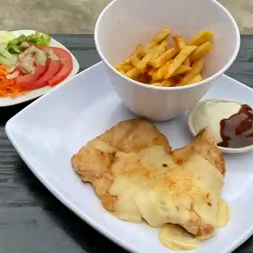 Pechuga de pollo gratinada