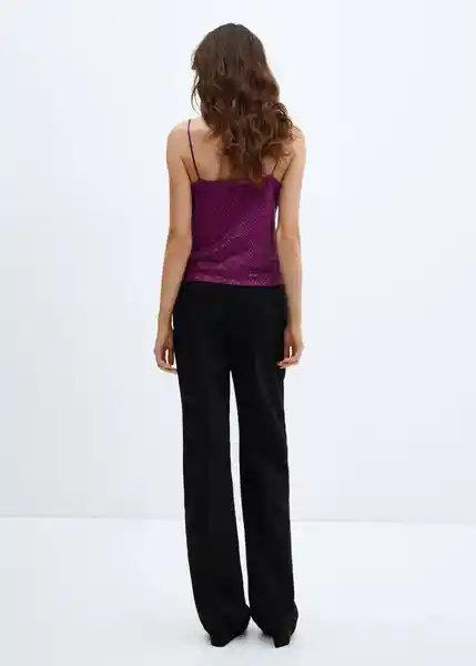 Top Xlenju Morado Talla S Mujer Mango