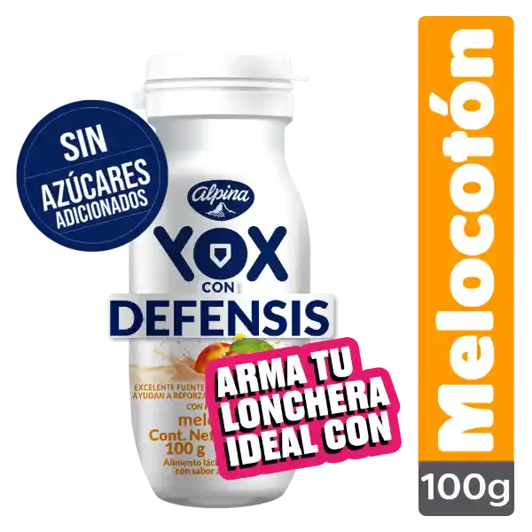 Yox sin Azúcar Melocotón 100g