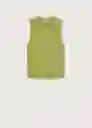 Top Agata Verde Talla 18 Mujer Mango