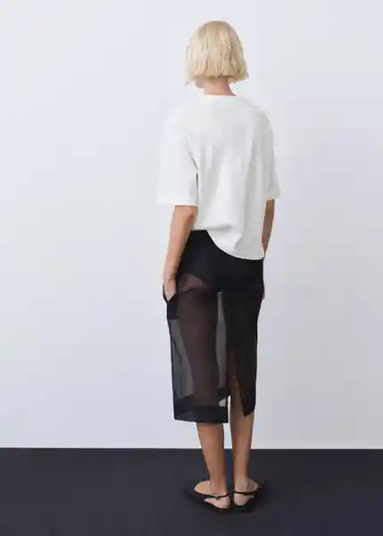 Camiseta Sita Offwhite Talla S Mujer Mango