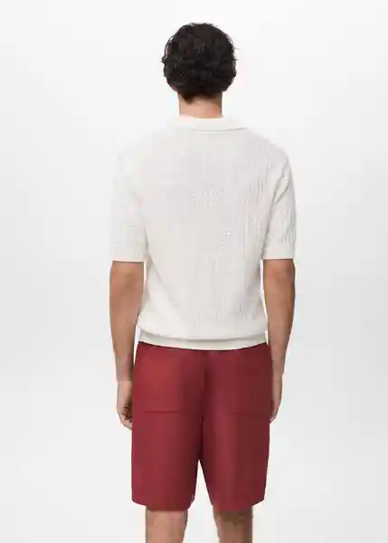 Camiseta Polo Hondarra Offwhite Talla S Hombre Mango