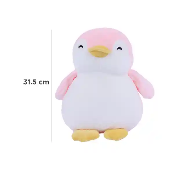 Peluche Pingüino Rosa Serie Mini Family Miniso