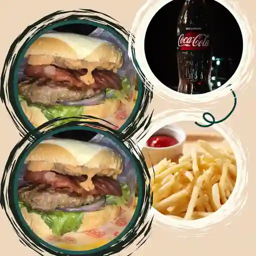 Combo super dúo hamburguesas
