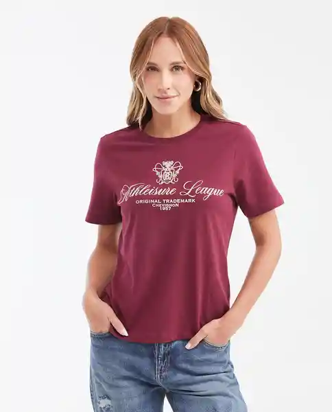 Camiseta Athleisure League Graphic Rojo Talla M Chevignon