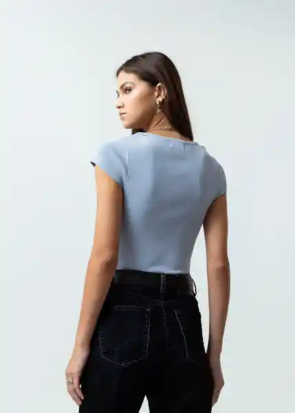Camisa Tejido Mujer Azul Zen Claro Talla S 582G021 Naf Naf