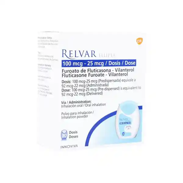 Relvare Ellipta (100 mcg/25 mcg)