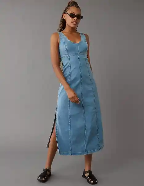 Vestido Mujer Azul Talla: 2 American Eagle