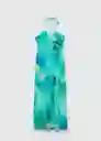 Vestido Lucia Turquesa Talla Xs Mujer Mango