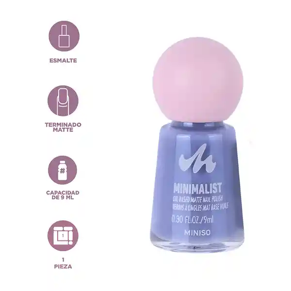Esmalte de Uñas Base de Aceite Serie Minimalist Matte 14 Miniso