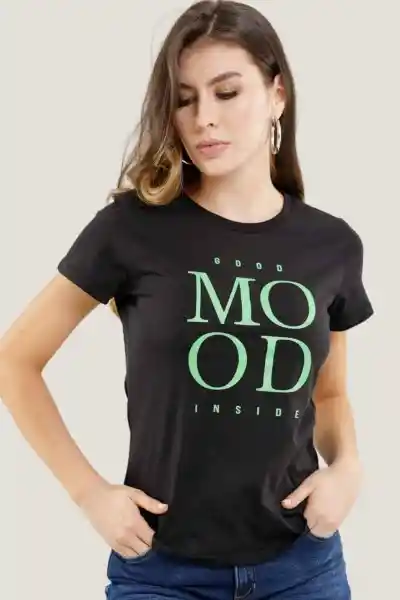 Camiseta Mood Color Negro Talla M Ragged