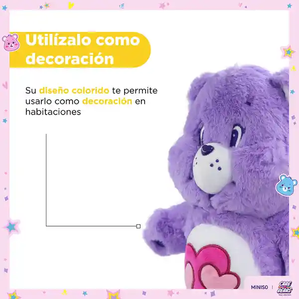 Peluche Serie Care Bears Morado Miniso