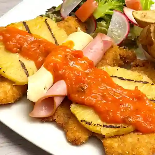 Milanesa de Pollo Hawaina