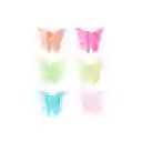 Set Pinzas Cabello Serie Colorful Butterfly Transparente Miniso