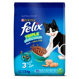 Felix Alimento Seco Gato Triple Delicious Mar