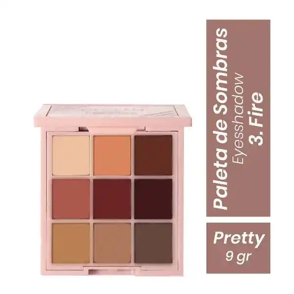 Pretty Paleta de Sombras Eyeshadow Fire 5 mL