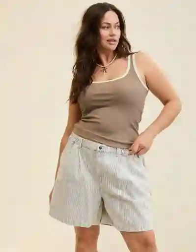 Camiseta Aerie Beige Talla Medium 3930676 American Eagle