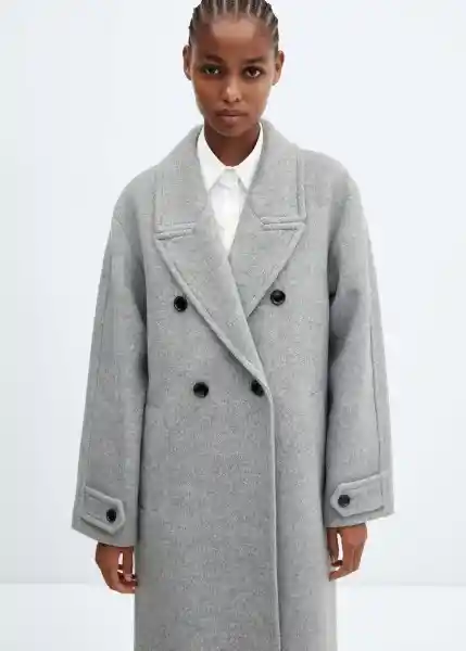 Abrigo Gauguin Gris Talla XS Mujer Mango