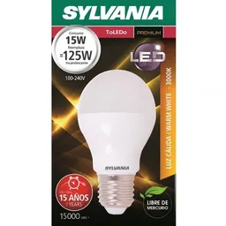 Sylvania Bombillo Led Luz Cálida 15W 1250 Lúmenes E27