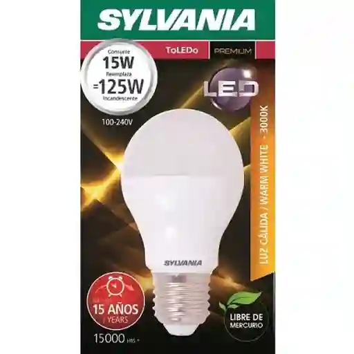 Sylvania Bombillo Led Luz Cálida 15W 1250 Lúmenes E27