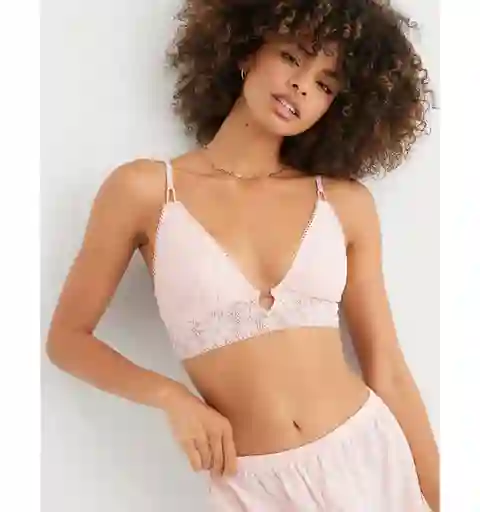 Brasier Bralette Aerie Mujer Rosa Talla Medium American Eagle