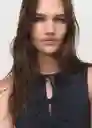 Vestido Deni Azul Talla M Mujer Mango