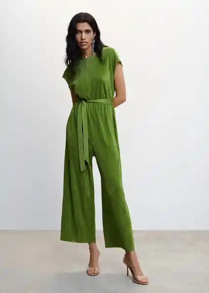 Enterizo Mono Jungla-A Verde Talla M Mujer Mango