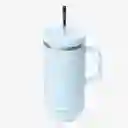 Qwetch Vaso Cold Cup Con Asa Isotérmico Azul Pastel 600 mL