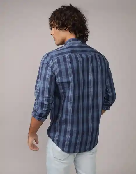 Camisa Hombre Azul Talla Large 2722423 American Eagle