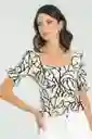Blusa Whaot Color Marfil Talla M Ragged